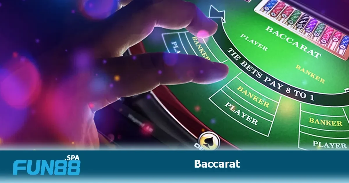 Baccarat FUN88 2 Tổng điểm của bài là tổng của các lá bài, nhưng chỉ lấy số cuối cùng của tổng đó.